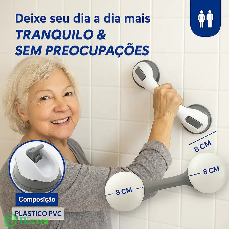 Barra de Apoio Portátil para Banheiro - SafeGrip Casaco Masculino de Lã | GA