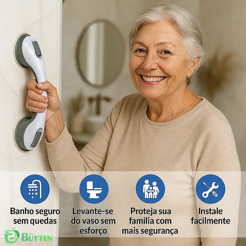 Barra de Apoio Portátil para Banheiro - SafeGrip Casaco Masculino de Lã | GA