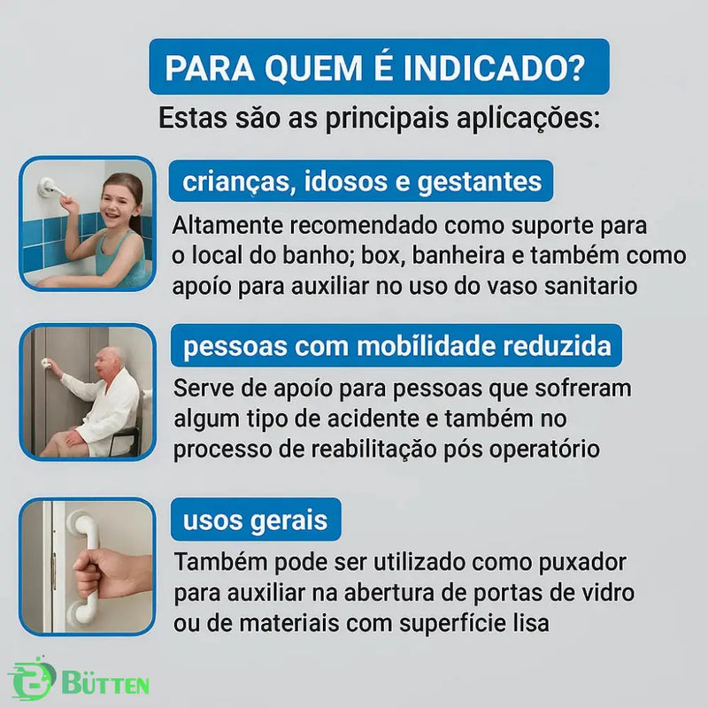 Barra de Apoio Portátil para Banheiro - SafeGrip Casaco Masculino de Lã | GA