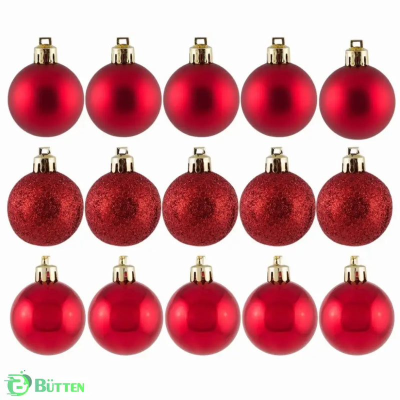 Bola de Natal para Árvore de Natal - Kit 12 Bolas Vermelho