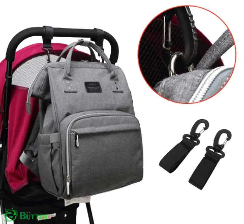 Bolsa Mochila Maternidade LeQueen USB Bolsa Mochila Maternidade LeQueen USB