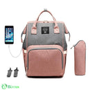 Bolsa Mochila Maternidade LeQueen USB Bolsa Mochila Maternidade LeQueen USB