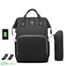Bolsa Mochila Maternidade LeQueen USB Preto Bolsa Mochila Maternidade LeQueen USB