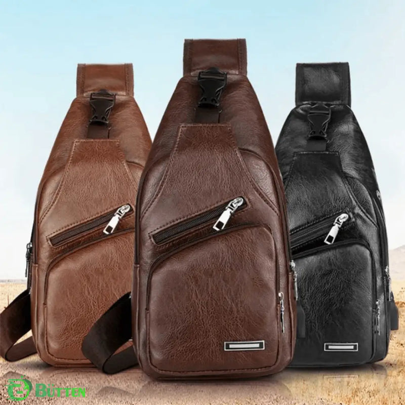 Bolsa Transversal de Couro Unissex Bolsa Transversal de Couro Unissex