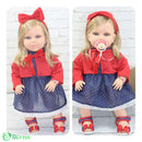 Boneca Bebê Reborn Loira com Bolsa e Acessórios Boneca Bebê Reborn Loira com Bolsa e Acessórios