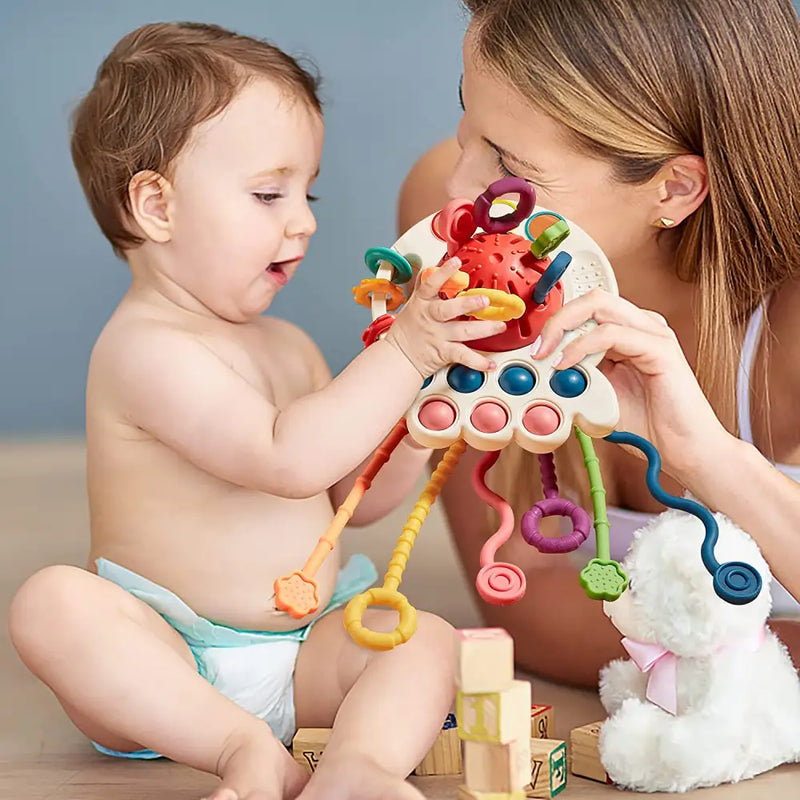 Brinquedo Montessori Ovni Sensorial 3 em 1 100% Seguro Brinquedo Montessori Ovni Sensorial 3 em 1 100% Seguro