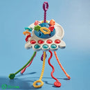 Brinquedo Montessori Ovni Sensorial 3 em 1 100% Seguro Azul Brinquedo Montessori Ovni Sensorial 3 em 1 100% Seguro