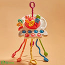 Brinquedo Montessori Ovni Sensorial 3 em 1 100% Seguro Vermelho Brinquedo Montessori Ovni Sensorial 3 em 1 100% Seguro