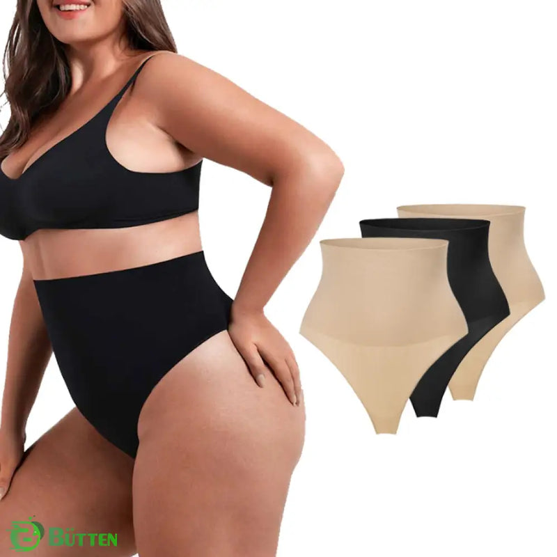 Calcinha Modeladora de Alta Compressão - SlimShape 2 beges + 1 preta / P Calcinha Modeladora de Alta Compressão