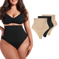 Calcinha Modeladora de Alta Compressão - SlimShape 1 preta + 2 bege / P Calcinha Modeladora de Alta Compressão