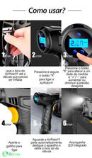 Calibrador de Pneus Digital + 3 Bicos Diferentes - AirPistol Com Fio automotivo 15