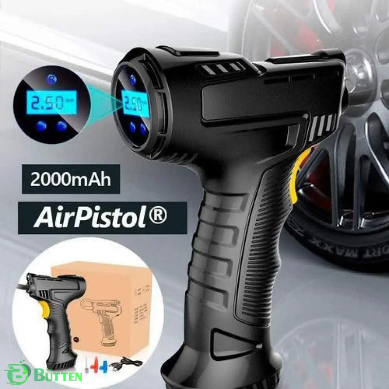 Calibrador de Pneus Digital + 3 Bicos Diferentes - AirPistol Com Fio automotivo 15