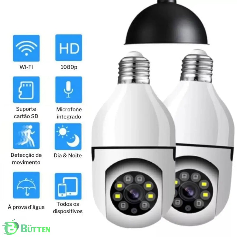 Câmera de Segurança Full HD Wi-Fi Inteligente 360 1 Unidade cc 12
