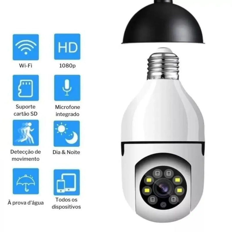 Câmera de Segurança Full HD Wi-Fi Inteligente 360 1 Unidade cc 12