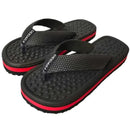 Chinelo Ortopédico Massageador Alívio de Dores Masculino/Feminino Preto e Vermelho / 33/34 Chinelo Ortopédico