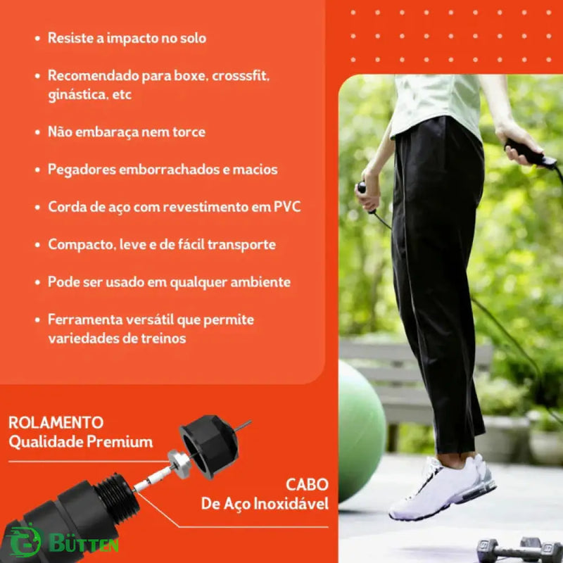 Corda de Pular Profissional 3M - Fit Cross Corda de Pular Profissional