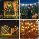 Cortina de Led com 300 Luzes e 8 Modos para Natal Cortina de Led com 300 Luzes e 8 Modos para Natal