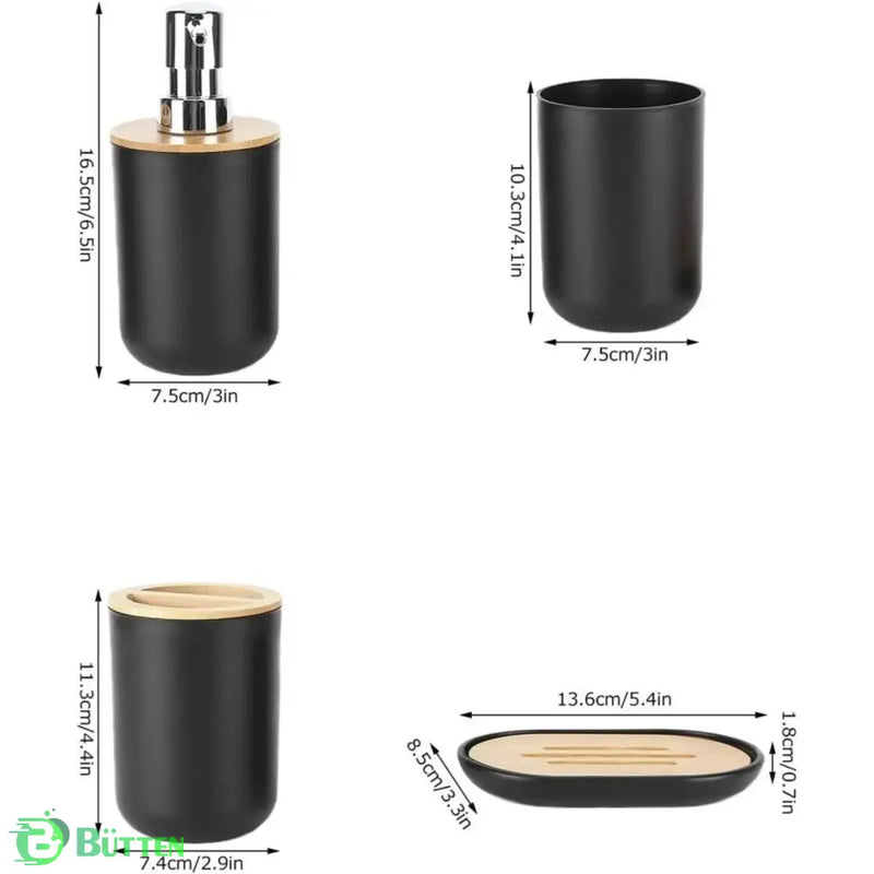 Dispenser Saboneteira e Copo de Banheiro - Kit Acessórios para Banheiro