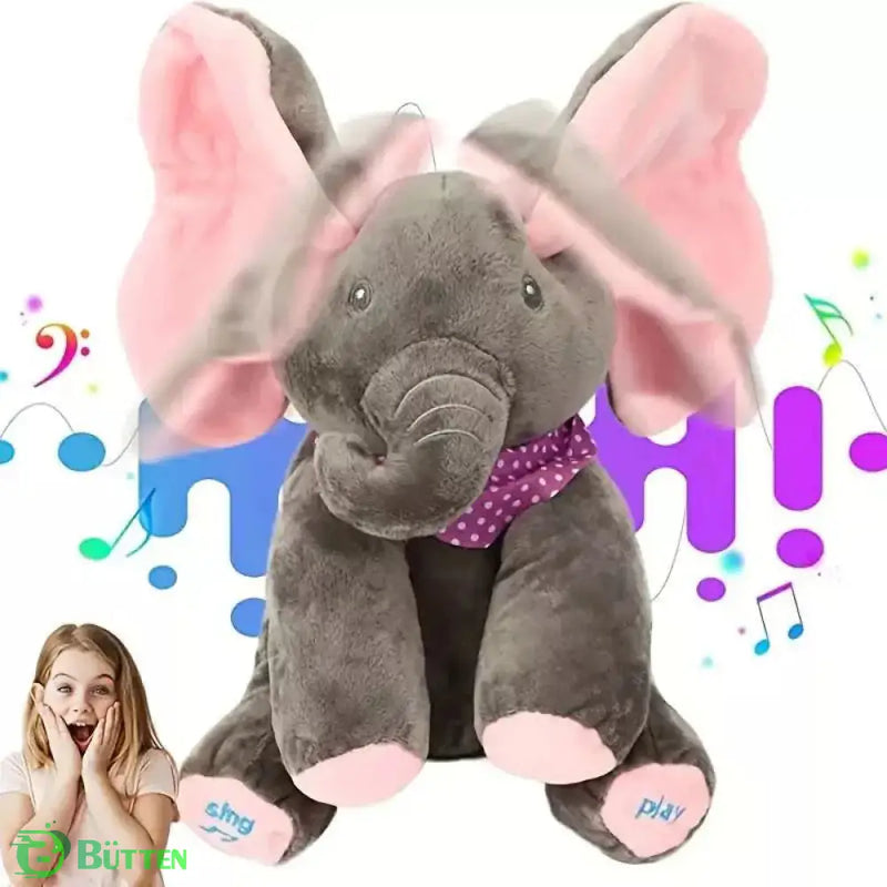 Elefante de Pelúcia que Canta e Interage Elefante de Pelúcia que Canta e Interage