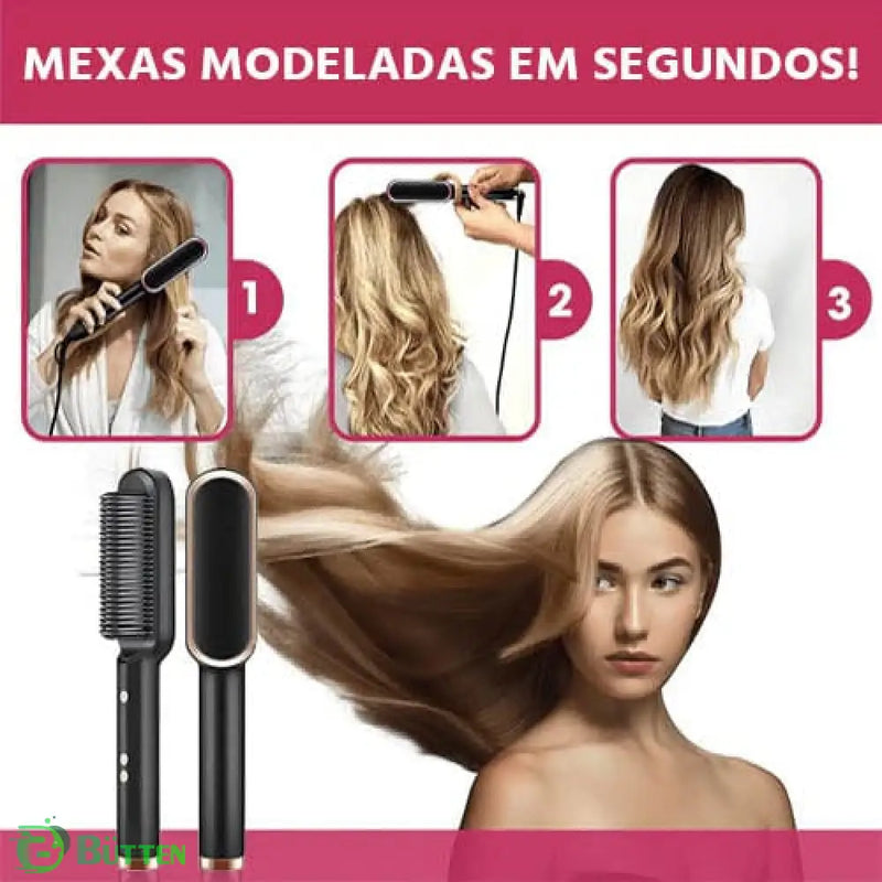 Escova Alisadora de Cabelos Bivolt 5 em 1 MultiGlam Escova Alisadora de Cabelos P2