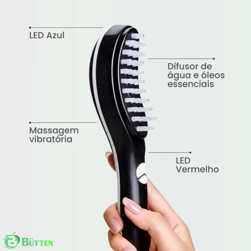 Escova de Terapia Capilar: TheraBrush Smarts 4 em 1 Escova Laser Antiqueda TheraBrush | 1 Unidade Escova Laser