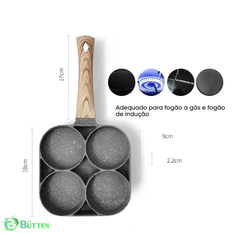 Frigideira Antiaderente de Cerâmica 4 em 1 Frigideira Antiaderente 4 em 1 | GA