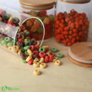 Kit 6 Pote Hermético de Vidro com Tampa de Bambu para Temperos Bolsa Transversal Tática | GA