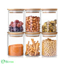 Kit 6 Pote Hermético de Vidro com Tampa de Bambu para Temperos Bolsa Transversal Tática | GA