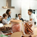 Kit 6 Pote Hermético de Vidro com Tampa de Bambu para Temperos Bolsa Transversal Tática | GA