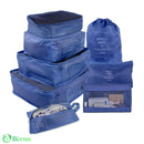 Kit com Bolsas Organizadoras Premium - Compre 5 Leve 8 Azul Marinho Kit com Bolsas Organizadoras Premium - Compre 5