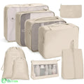 Kit com Bolsas Organizadoras Premium - Compre 5 Leve 8 Bege Kit com Bolsas Organizadoras Premium - Compre 5 Leve 8