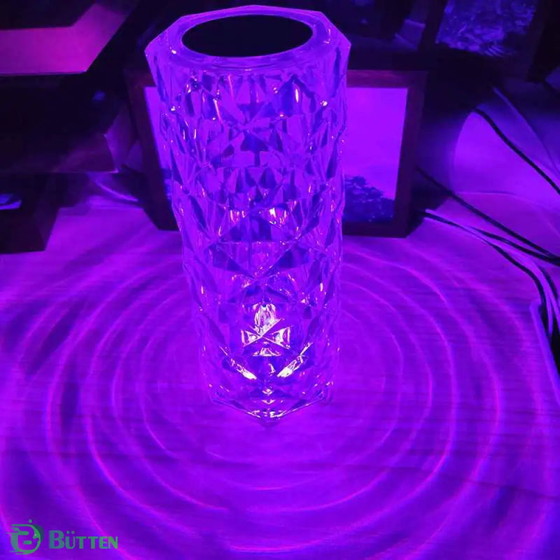 Luminária em Cristal de Mesa Led - 16 Cores de Led