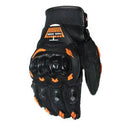 Luva Motociclista Couro Resistente Impermeavel - Hand Shield Laranja / M Luva Motociclista Couro Resistente Impermeavel