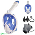 Máscara de Mergulho Snorkel com Suporte para Câmera GoPro Azul e Branco Máscara de Mergulho Snorkel com Suporte para