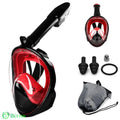 Máscara de Mergulho Snorkel com Suporte para Câmera GoPro Vermelho e Preto Máscara de Mergulho Snorkel com Suporte para