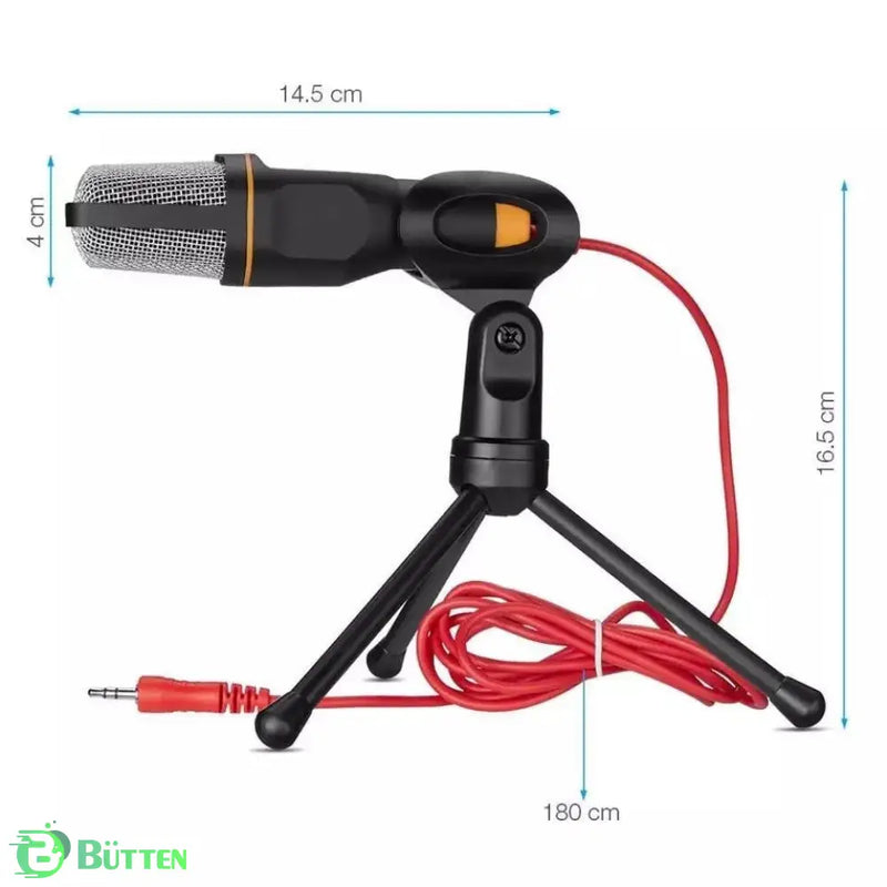 Microfone Profissional Condensador com Tripé Microfone Profissional Condensador com Tripé