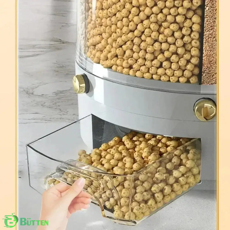 Organizador Giratório 360° Automático para Alimentos - À Prova De Umidade Branco Organizador Giratório 360°