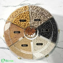 Organizador Giratório 360° Automático para Alimentos - À Prova De Umidade Branco Organizador Giratório 360°