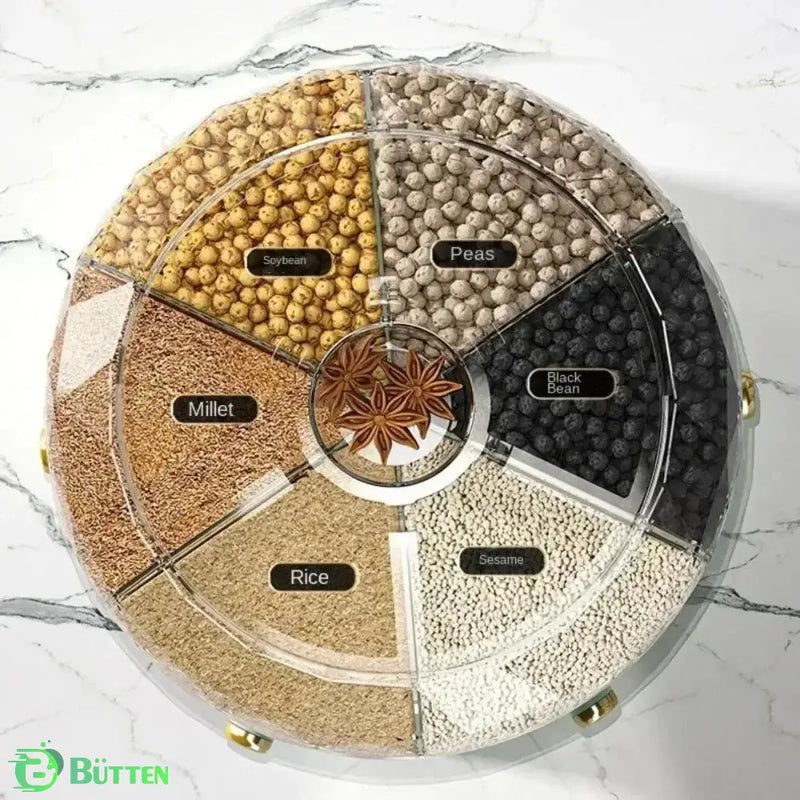 Organizador Giratório 360° Automático para Alimentos - À Prova De Umidade Branco Organizador Giratório 360°