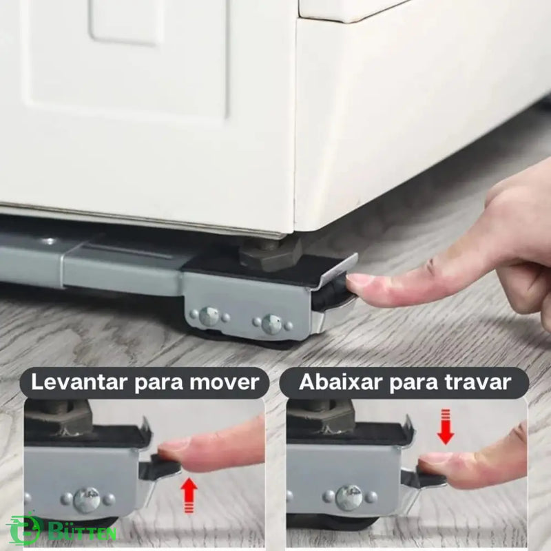 Suporte Base com Rodinhas para Móveis 2 Unidades