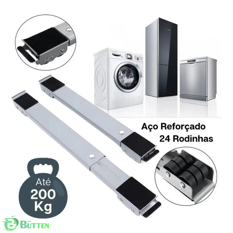 Suporte Base com Rodinhas para Móveis 2 Unidades