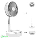 Ventilador Recarregável Silencioso Dobrável Portátil Sem Fio Branco / 10 Polegadas Ventilador Recarregável Silencioso