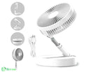 Ventilador Recarregável Silencioso Dobrável Portátil Sem Fio Branco / 10 Polegadas Ventilador Recarregável Silencioso